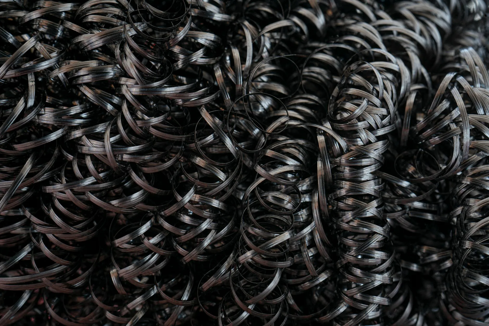 Close up of individual pocket springs inside a mattress