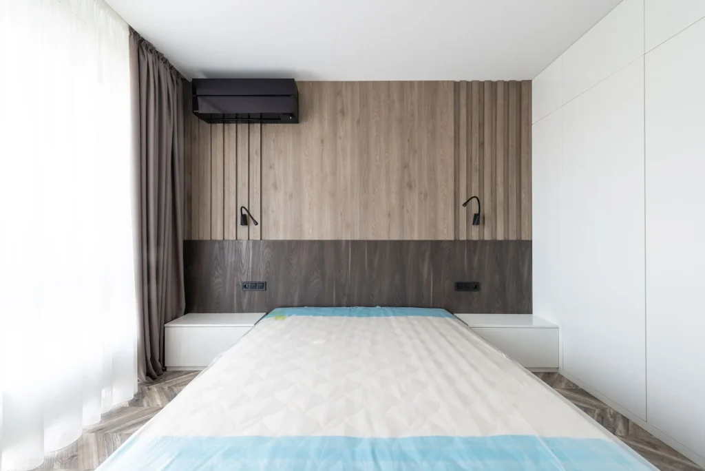 Clean bedroom mattress showing signs it may be time to replace