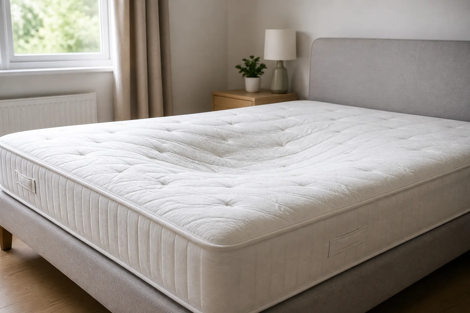 Sagging mattress showing a sign it may need replacing